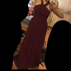Burgundy maxi dress